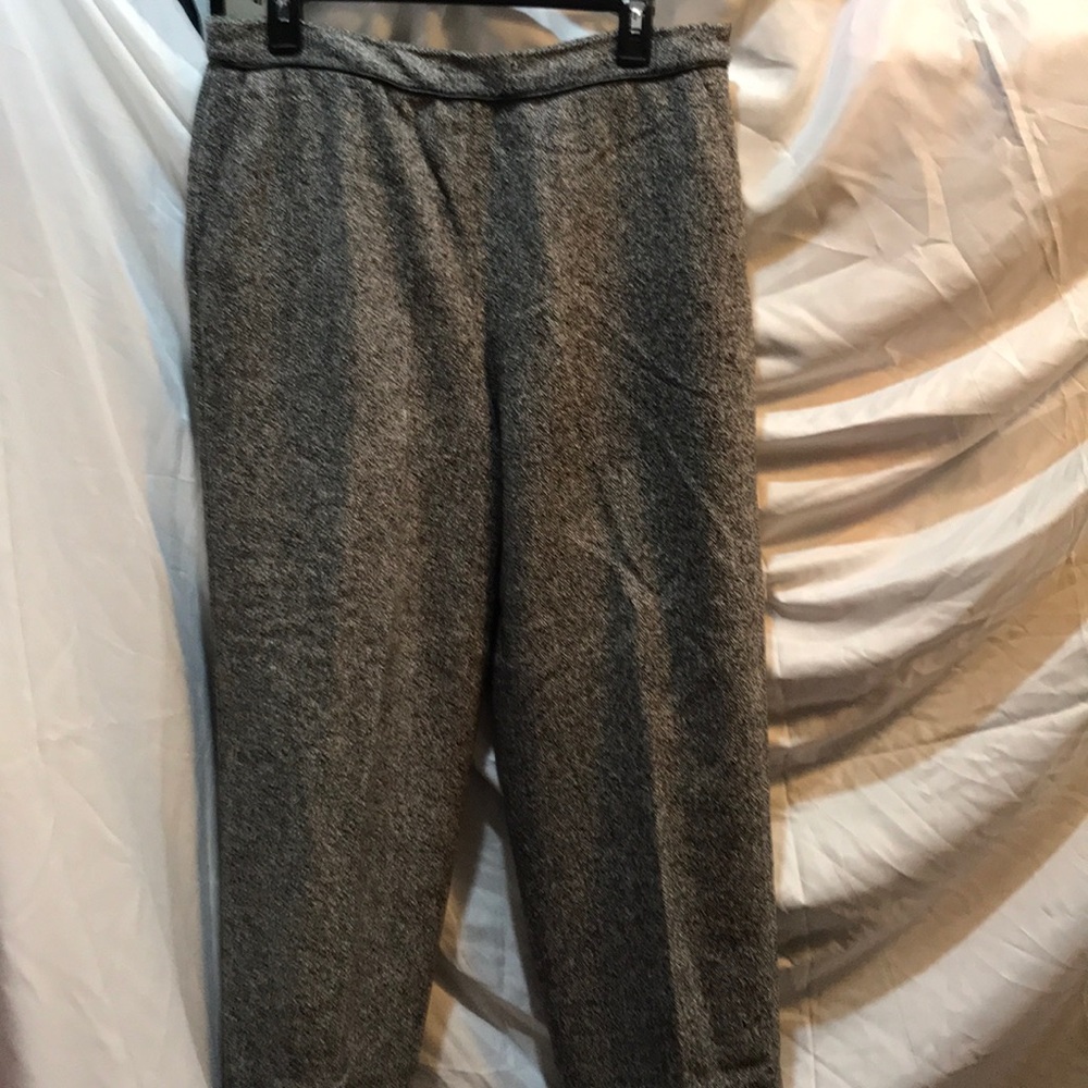 Tweed side zip slacks
